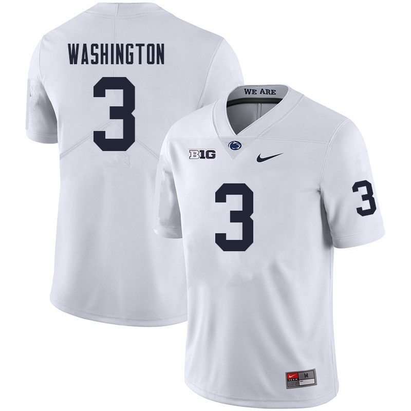 NCAA Nike Men's Penn State Nittany Lions Parker Washington #3 College Football Authentic White Stitched Jersey NZK1098SN